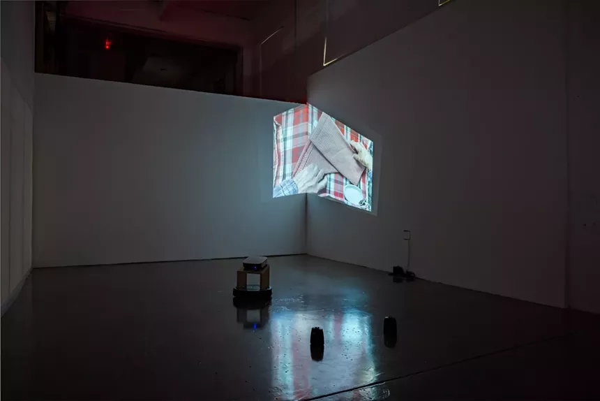 Project on the corner line of two walls