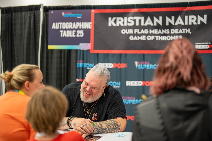 Actor Kristian Nairn meeting fans at Florida Supercon