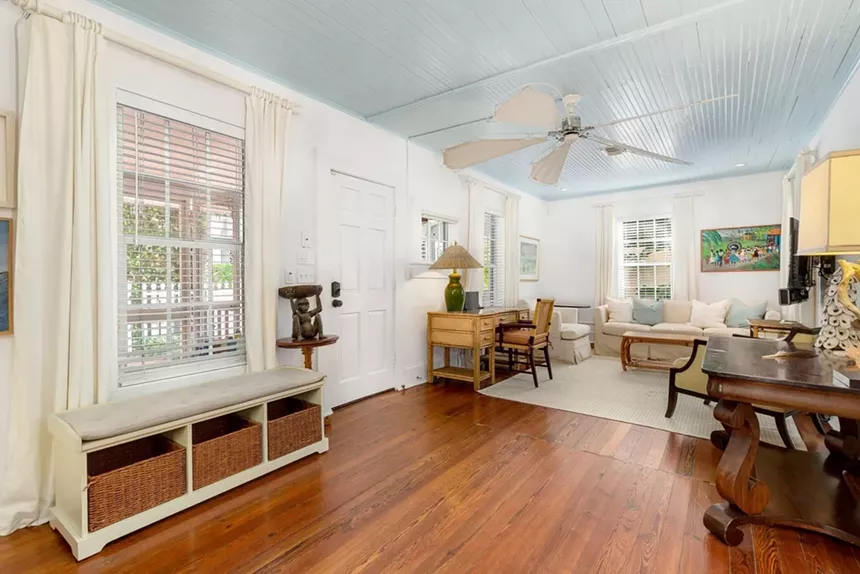 Interior of Jimmy Buffett's bungalow