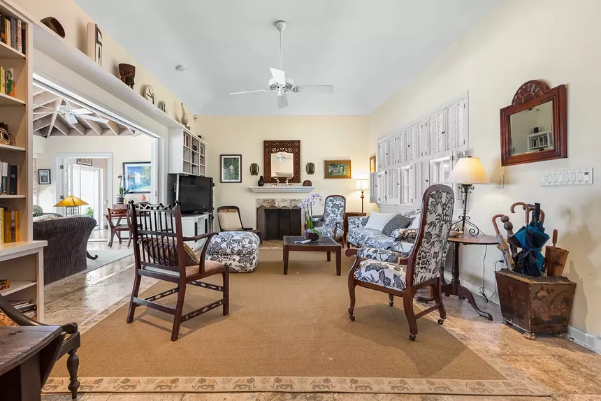 Living room inside southernmost home in continental U.S.