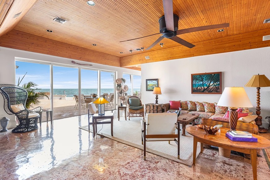Another view of family room inside southernmost home in continental U.S.