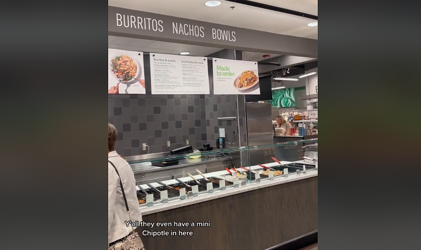 a burrito station