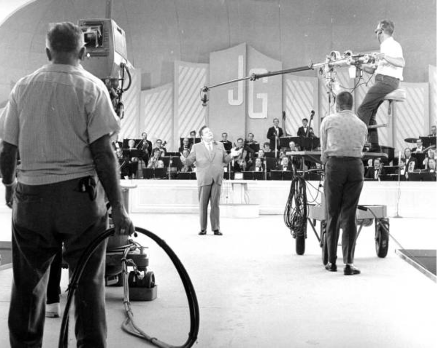Jackie Gleason on the set of his show