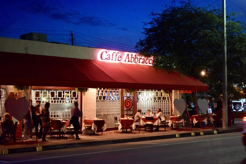 a restaurant at night