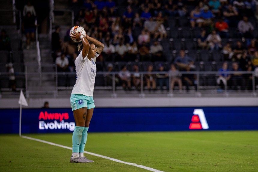 Players for Fort Lauderdale United FC on the field