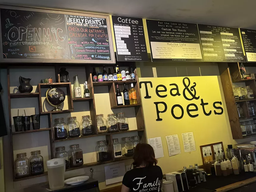a coffee shop wall