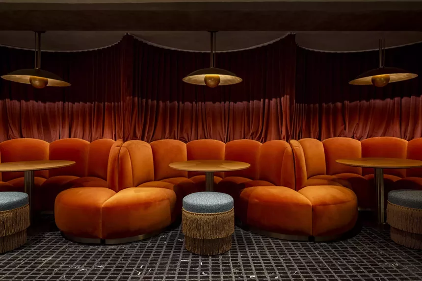 orange banquettes