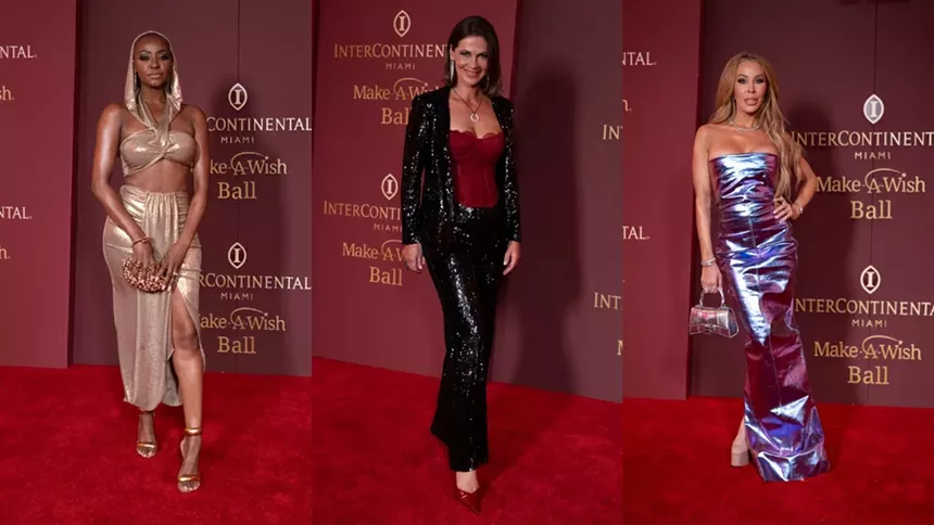 Real Housewives of Miami cast members Guerdy Abraira, Julia Lemigova, and Lisa Hochstein on the red carpet