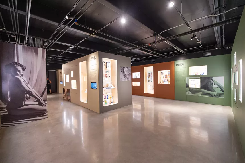 Installation view of "Modern Sex: 100 Years of Design and Decency" at the Museum of Sex in Miami