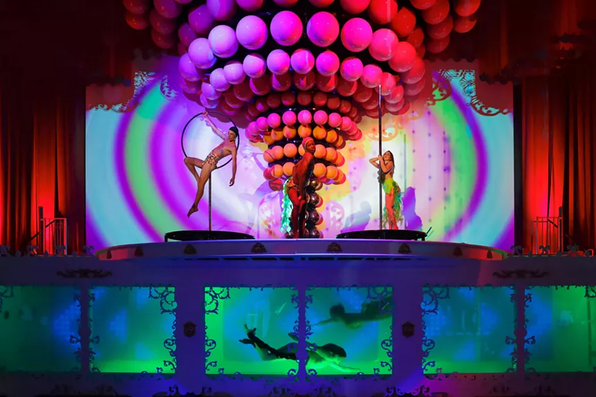Mermaid and exotic dancers at the Museum of Sex in Miami
