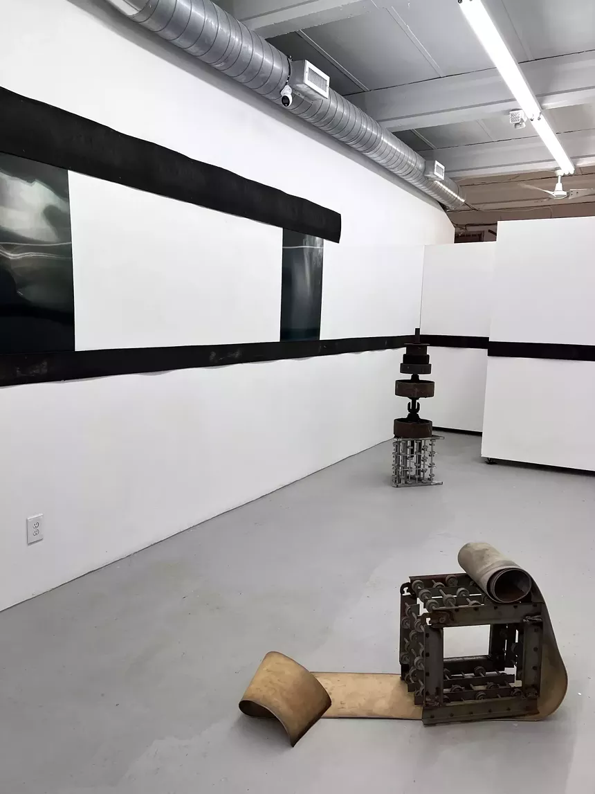 Installation view Christopher Carter's "Tethered Visions, Released Codes" exhibition at Edge Zone
