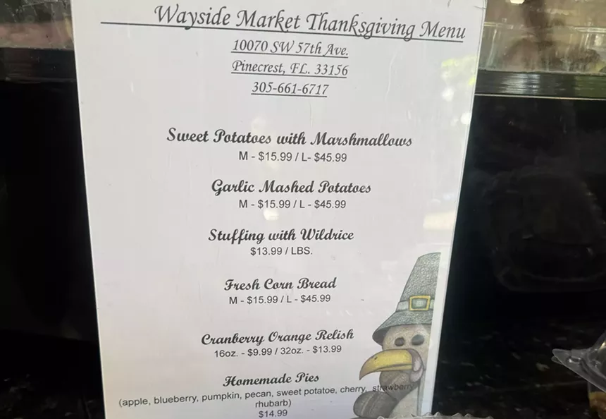 menu on paper