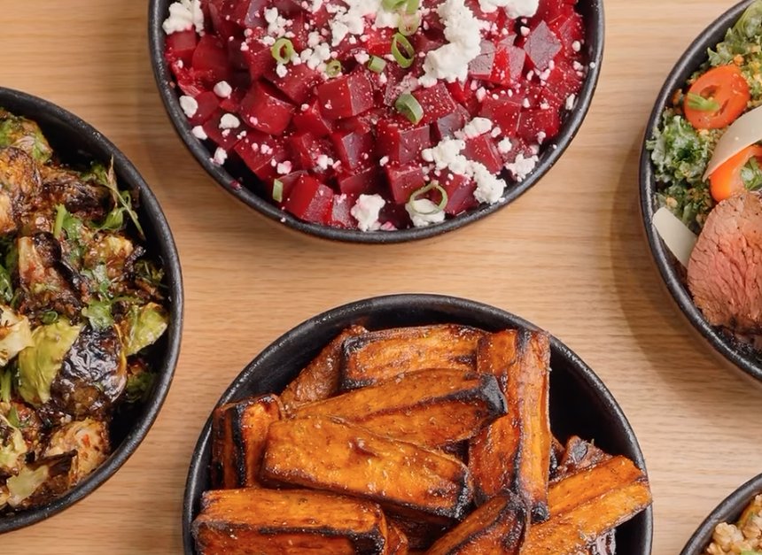 food on wood table
