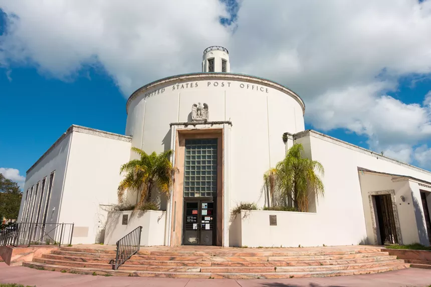 Exterior of the U.S. Post Office in Miami Beach