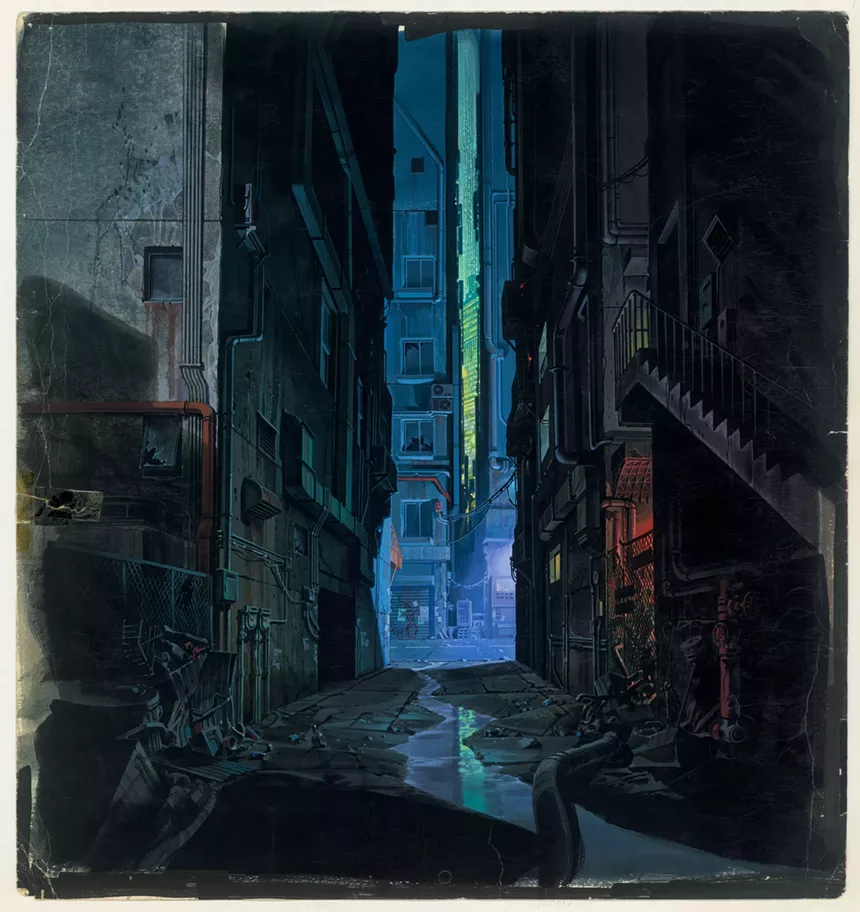 Installation view of "Akira: Architecture of Neo-Tokyo" at the Morikami Museum in Delray Beach