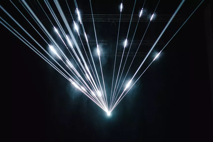 Still of Studio Lemercier's Lightfall light installation