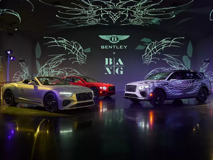 Bentley's with Bang Bang's designs adorning the exterior