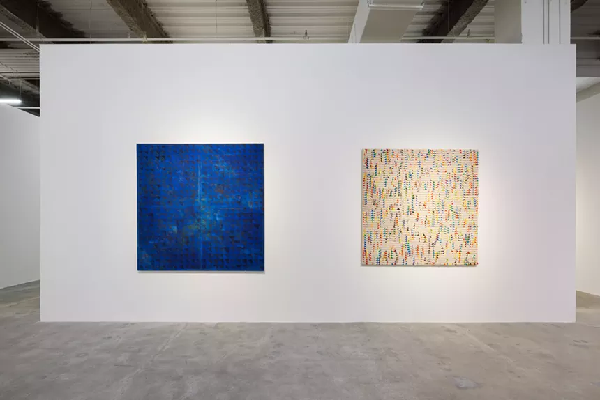 Installation view of "Constructive Arguments: Aesthetic Dialogues with the Work of Lynne Golob Gelfman" in Miami Beach