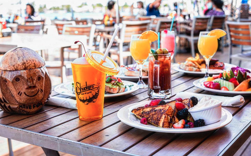 food on a table