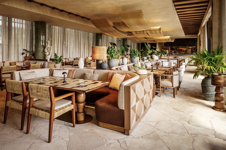 brown dining room