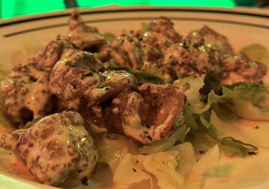 shrimp in white sauce