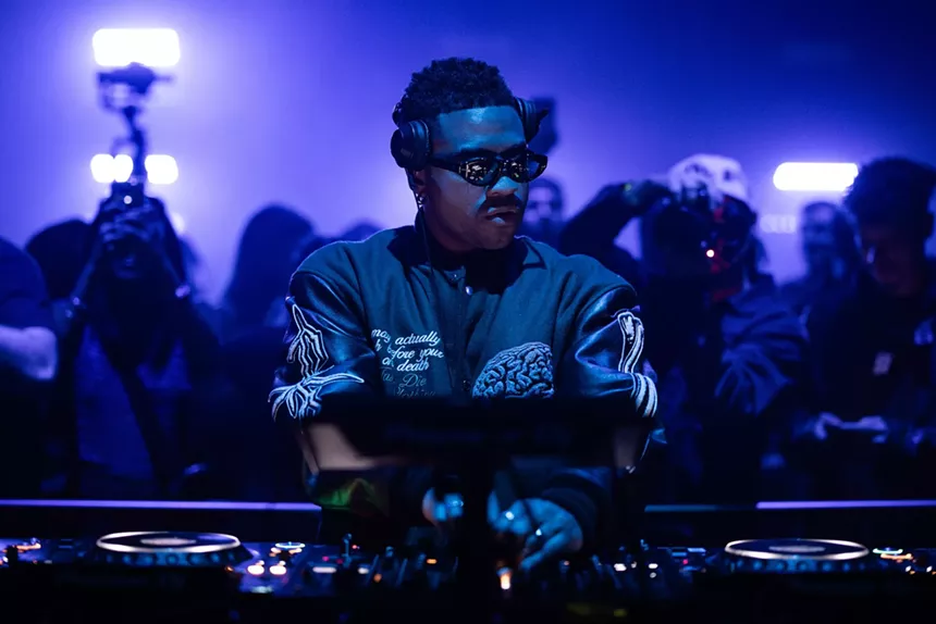 Caleb Calloway DJing at the Knockdown Center in New York City