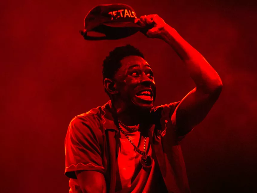 Tyler the Creator onstage during the Chromakopia Tour in Los Angeles