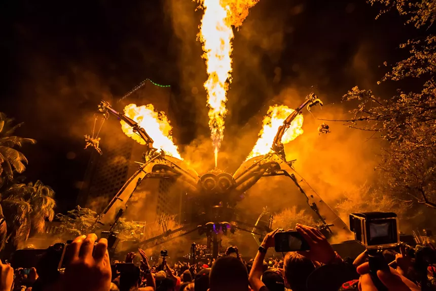 The Arcadia spider at Ultra Music Festival