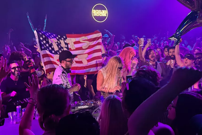 Ty Sunderland and Kesha at Boiler Room in Miami