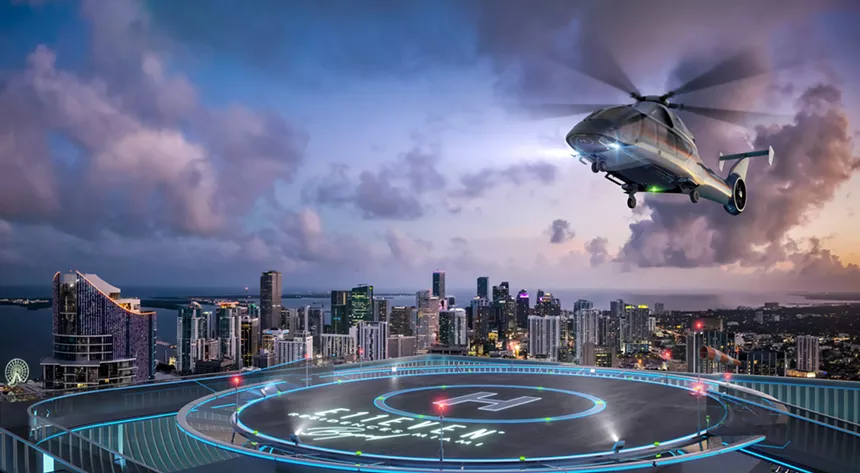 A private helipad at E11even Residences