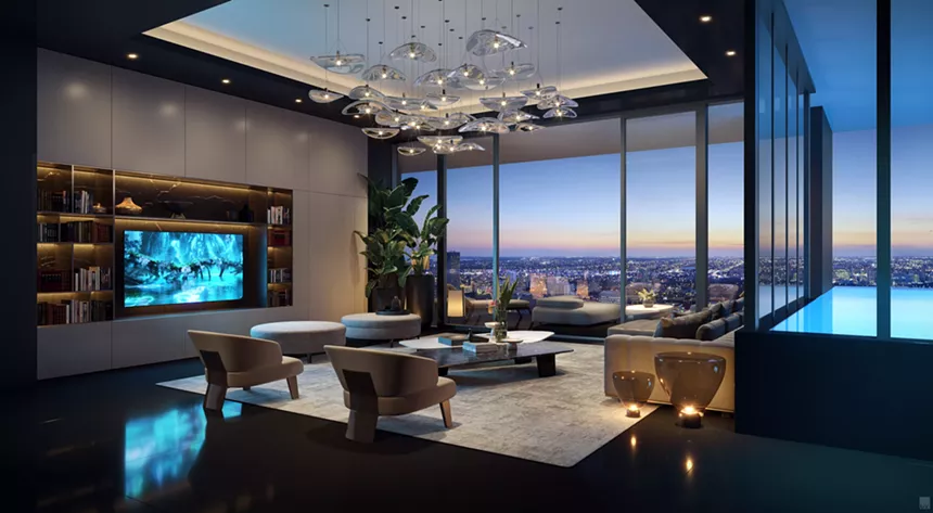 A presidential suite at the E11even hotel and residences