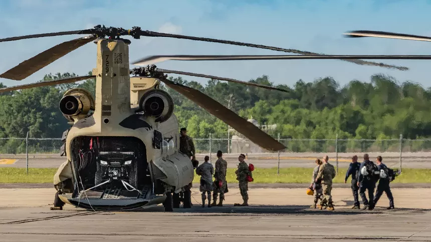 A military plane at Cecil Airport in Jacksonville.