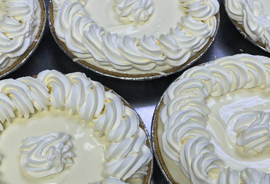 key lime pies with frosting