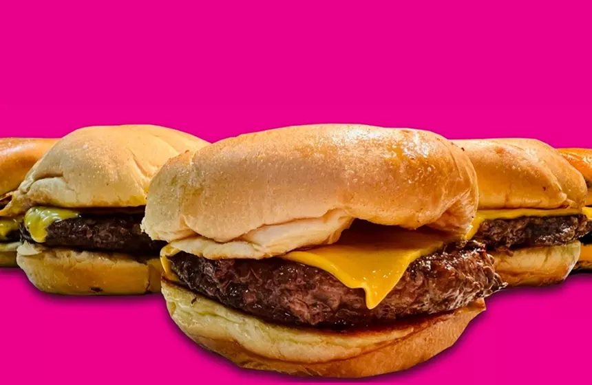 burgers in pink