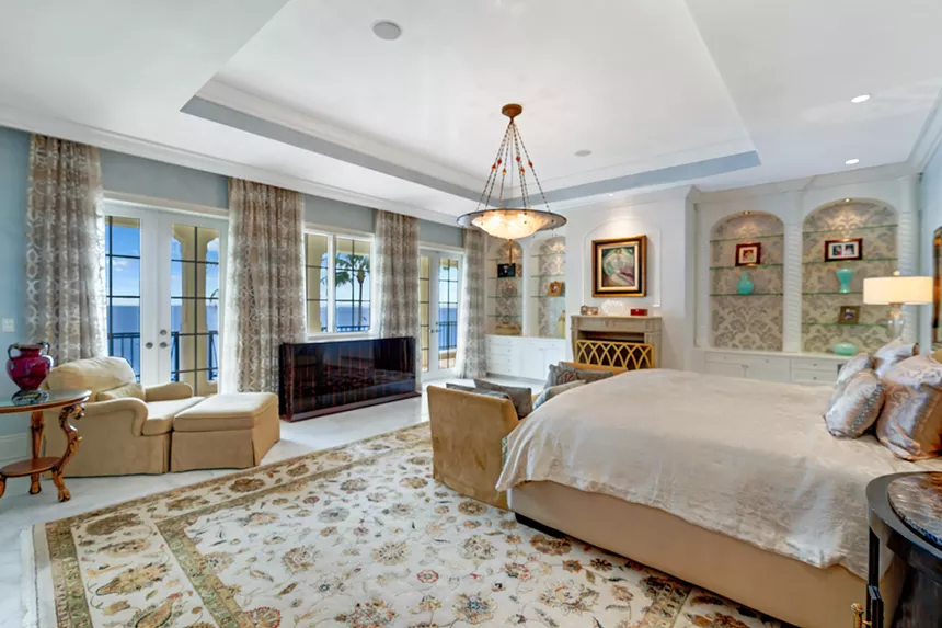 One of the bedrooms inside the home