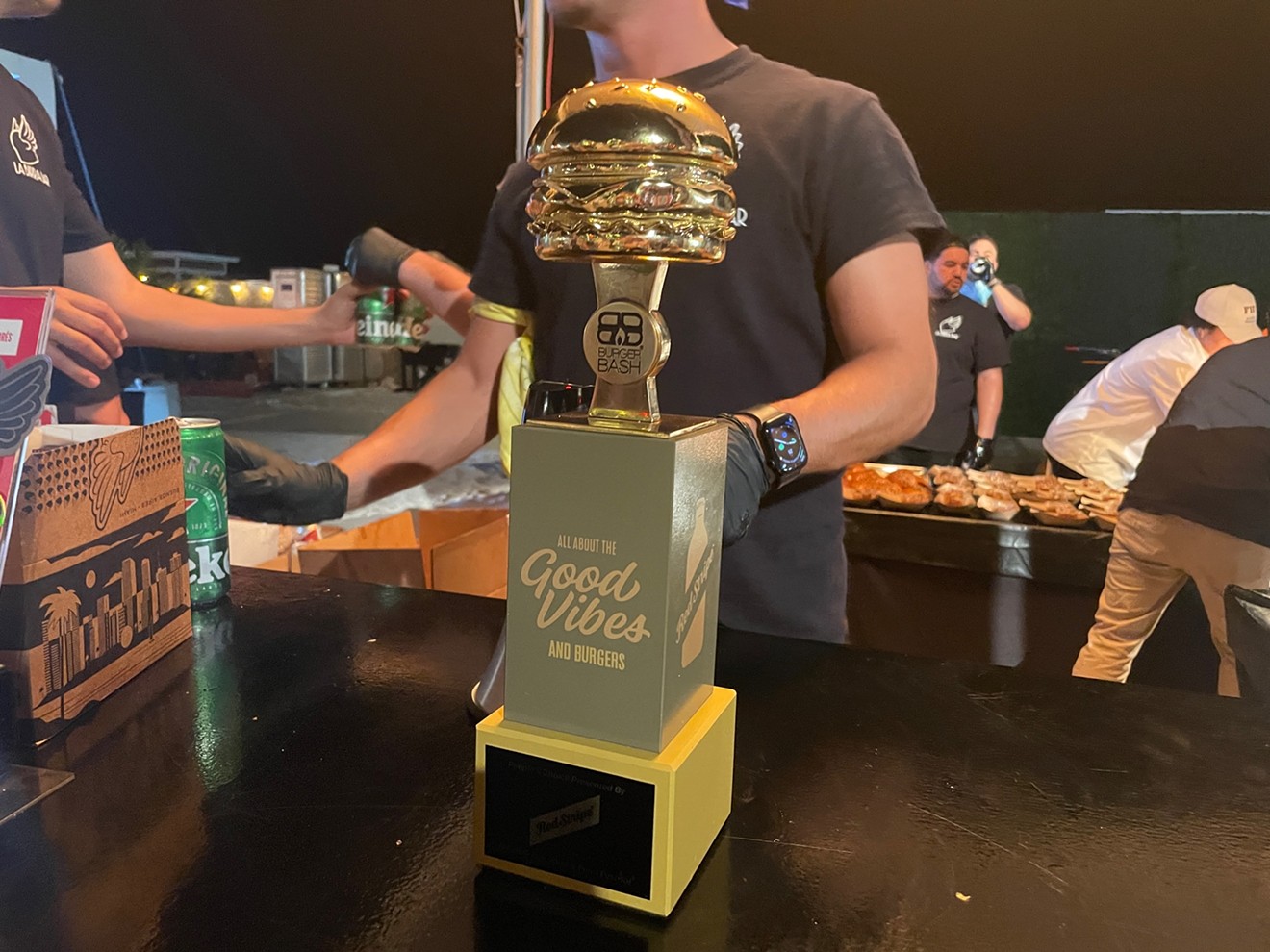La Birra Bar's Burger Bash trophy