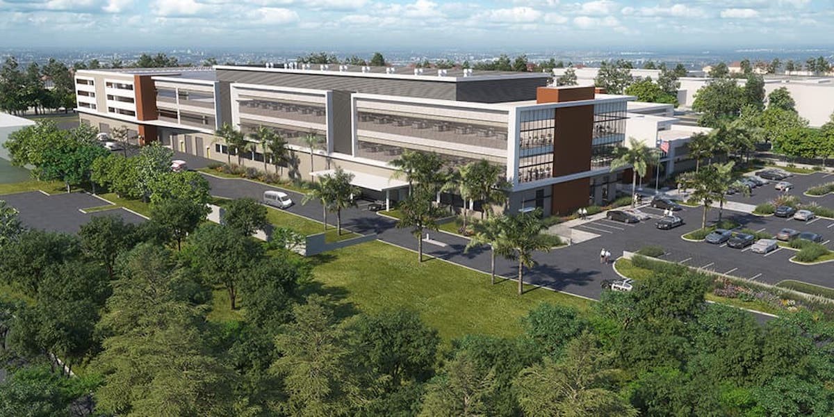 A rendering of the Broward County Forensic Science Center slated to house both the Broward County Sheriff's Office Crime Laboratory and the Broward County Office of Medical Examiner and Trauma Services.