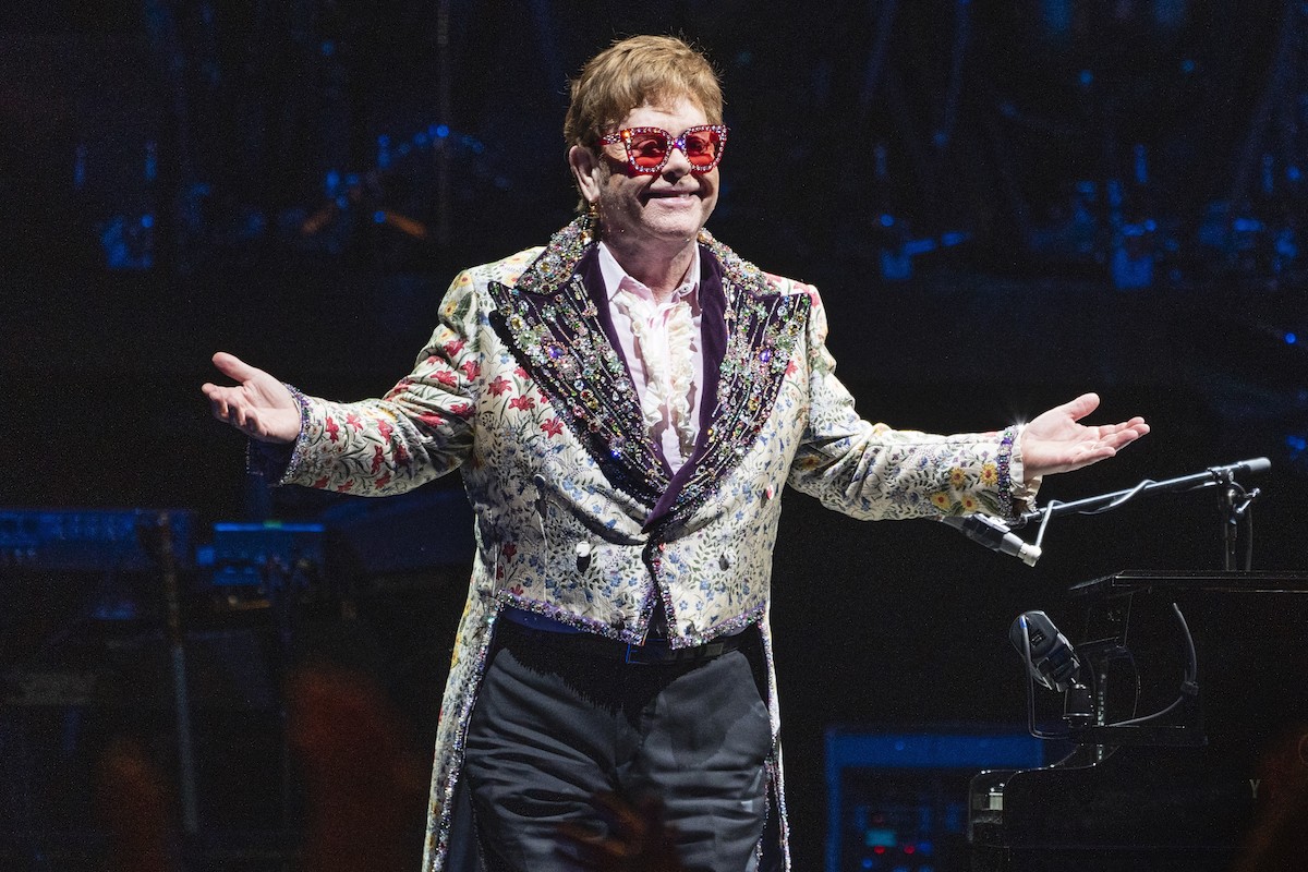 Elton John during the New Orleans stop of Farewell Yellow Brick Road Tour on January 19, 2022.