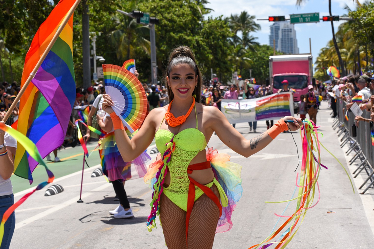 Photos Miami Beach Pride Parade on Ocean Drive April 10, 2022 Miami
