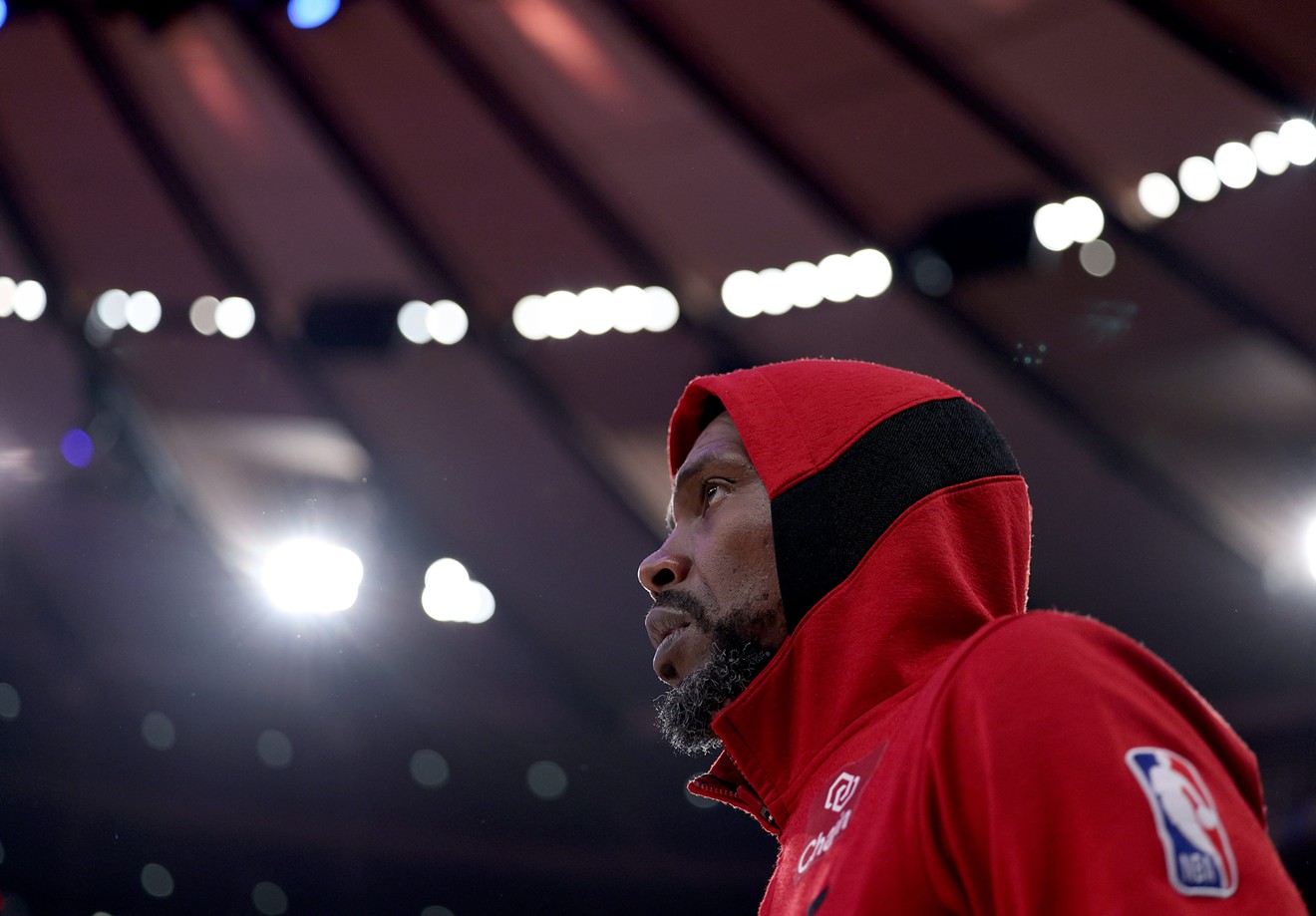 Udonis Haslem looks on during the Eastern Conference Semifinals at Madison Square Garden against the New York Knicks on April 30, 2023.