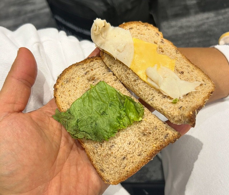 Would you consider this a sandwich? This is what was sold at the Miami Airport.