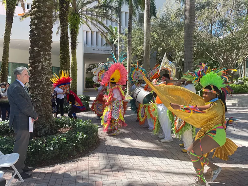Image: University of Miami president Julio Frenk attended February's opening of the Center for Global Black Studies on the Coral Gables campus.