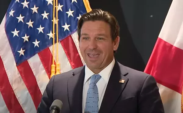Image: Video: Protester Crashes DeSantis' Weird Hulk Hogan Remembrance