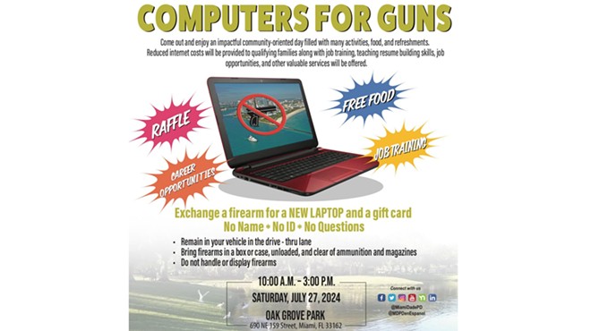 Computers for Guns event flyer