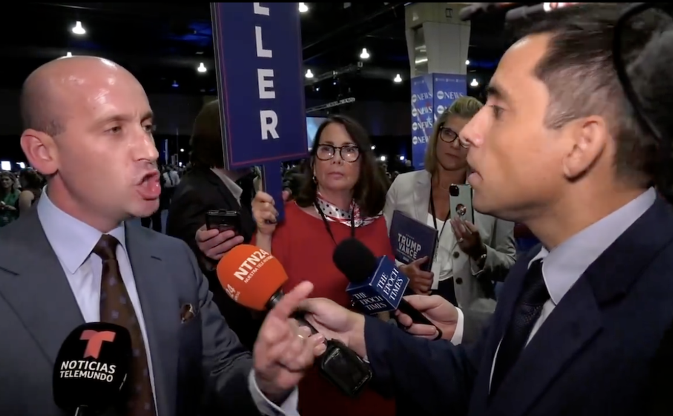 Watch: Stephen Miller Loses Mind on Reporter Over Maduro Crime Data