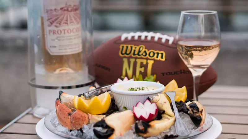 Image: A football and beer