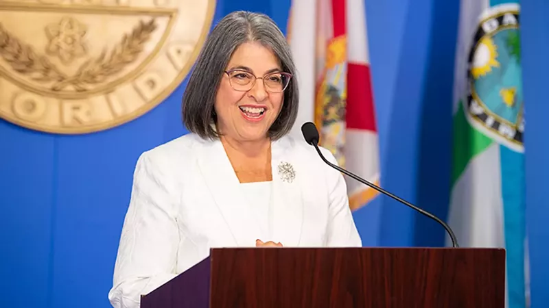 Image: Miami-Dade County mayor Daniella Levine Cava speaks at the 2021 State of the County.