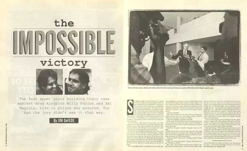 Image: Pages 12-13 of the February 29, 1996, issue of Miami New Times
