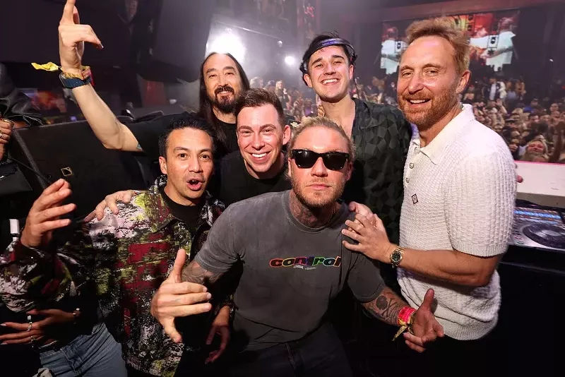 Image: Laidback Luke, Steve Aoki, Hardwell, Morten, John Summit, and David Guetta