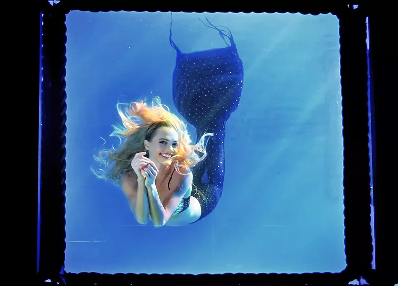 Image: Whitney Fair in full mermaid regalia at the Wreck Bar in Fort Lauderdale